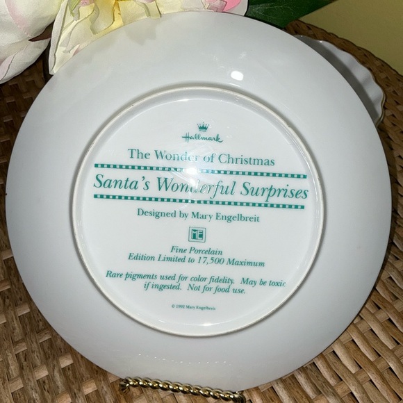 1992 Mary Engelbreit Hallmark Plate-The Wonder Of Christmas 🎅🏻 Fine Porcelain - Picture 14 of 16